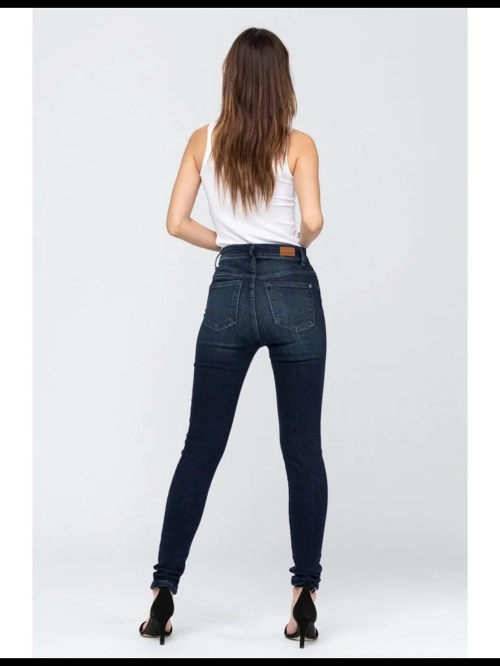 Judy Blue High-Rise Dark Wash Skinny Fit Jeans - Size 28 - Picture 2 of 4